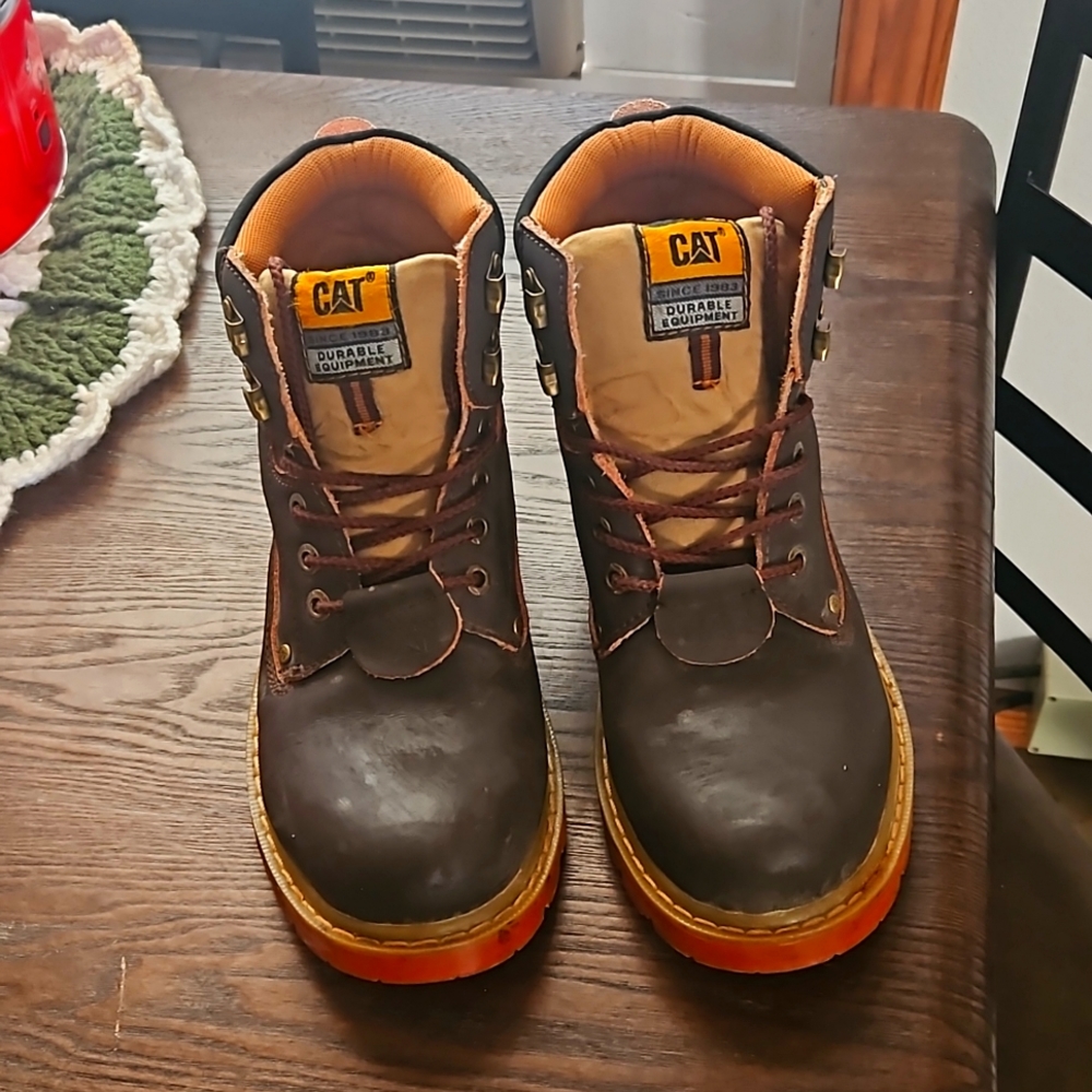 CAT steel toe boots